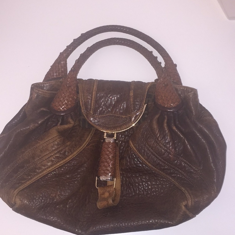 FENDI Leather Spy Tote
